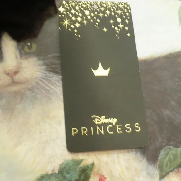 ❤️ NEW Disney Princess Sweatshirt Top Blue Floral Velour Size Large - Picture 7 of 11